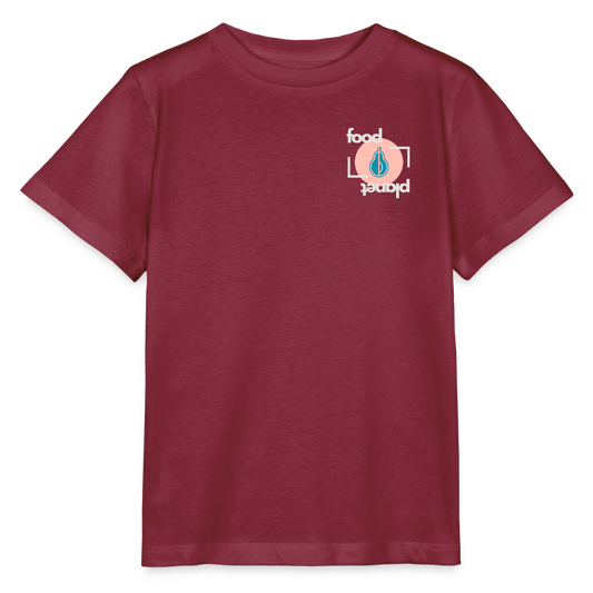 GASTROKIDS Kinder T-Shirt FOOD PLANET - Burgunderrot