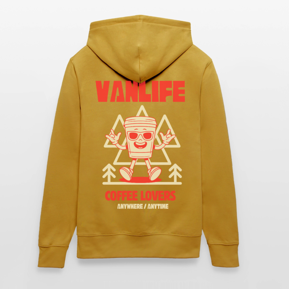 Vanlife Unisex Bio-Hoodie Coffee - Ocker