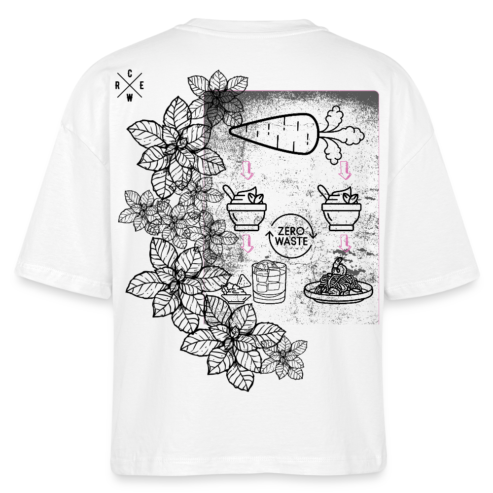 FINE.MAFI Frauen Boxy Bio-T-Shirt Zero Waste - Weiß