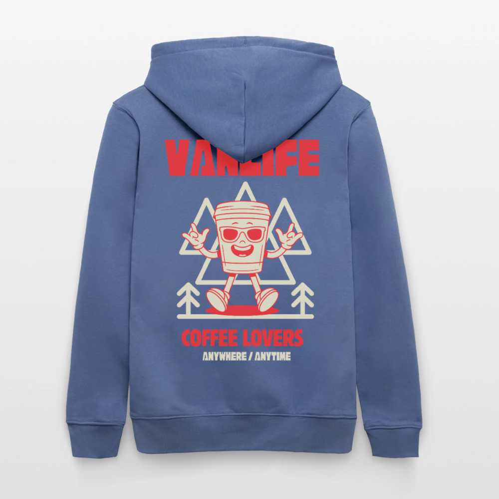 Vanlife Unisex Bio-Hoodie Coffee - Blau