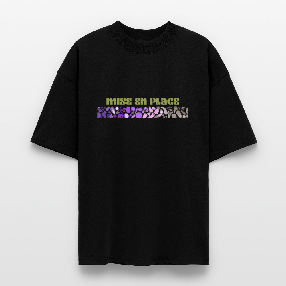 FINE MAFI Oversized Unisex Bio T-Shirt Mise En Place - Schwarz
