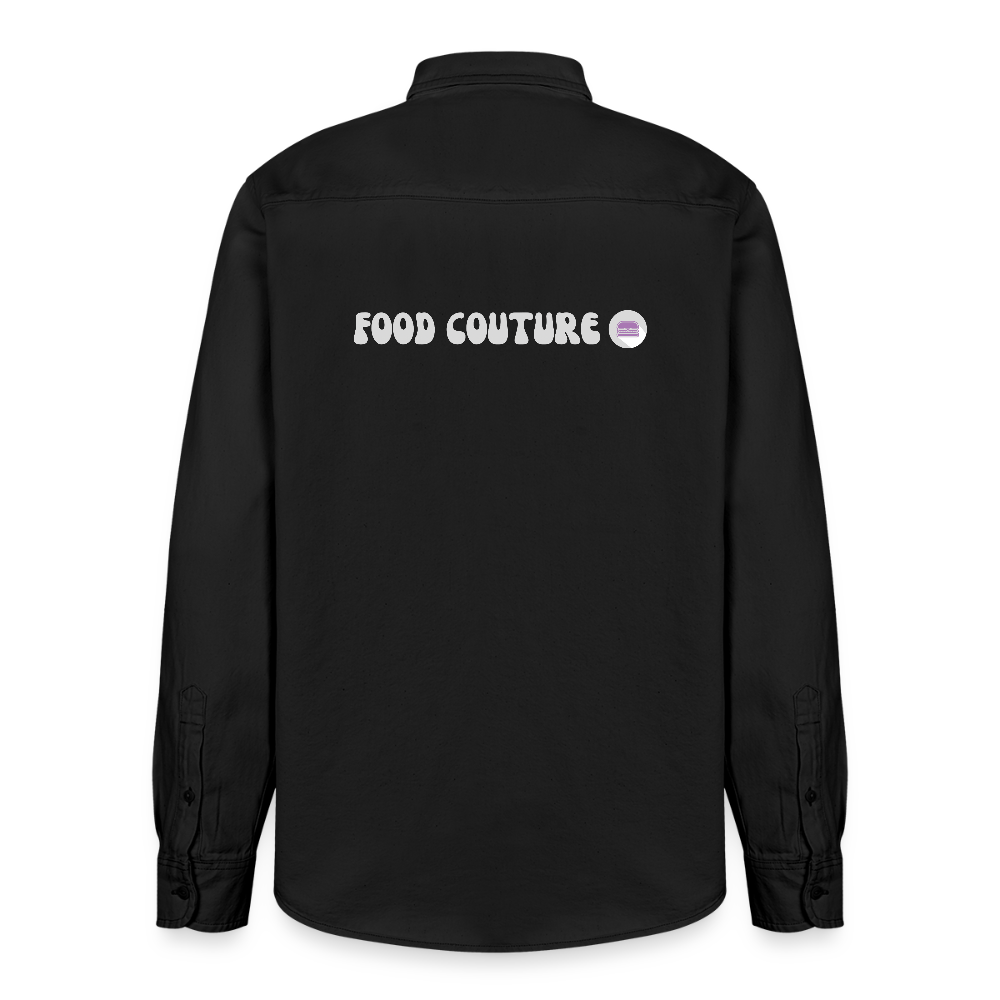 Food Couture Unisex Worker Hemd - washed Black