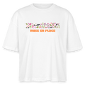 FINE MAFI Frauen Boxy Bio-T-Shirt Mise En Place Bunt - Weiß
