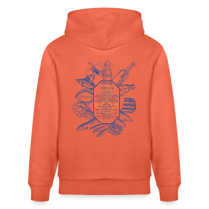 FOOD LOVE Unisex Bio-Hoodie DIGGA - Hellrot