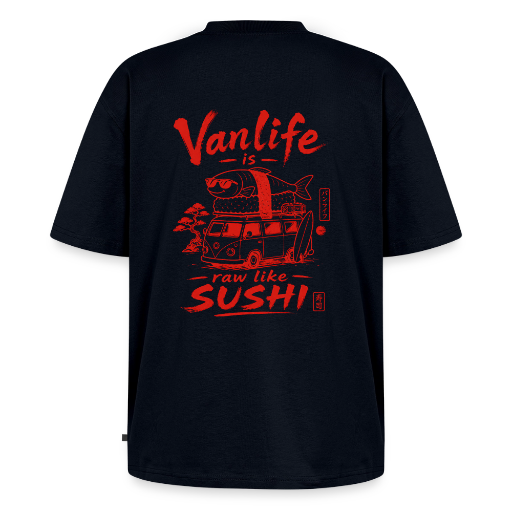 Vanlife Unisex Premium Oversized Bio T-Shirt Sushi - Navy