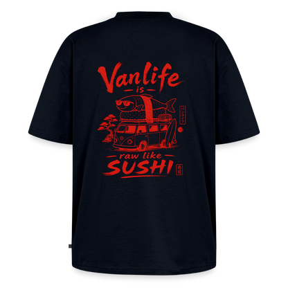 Vanlife Unisex Premium Oversized Bio T-Shirt Sushi - Navy