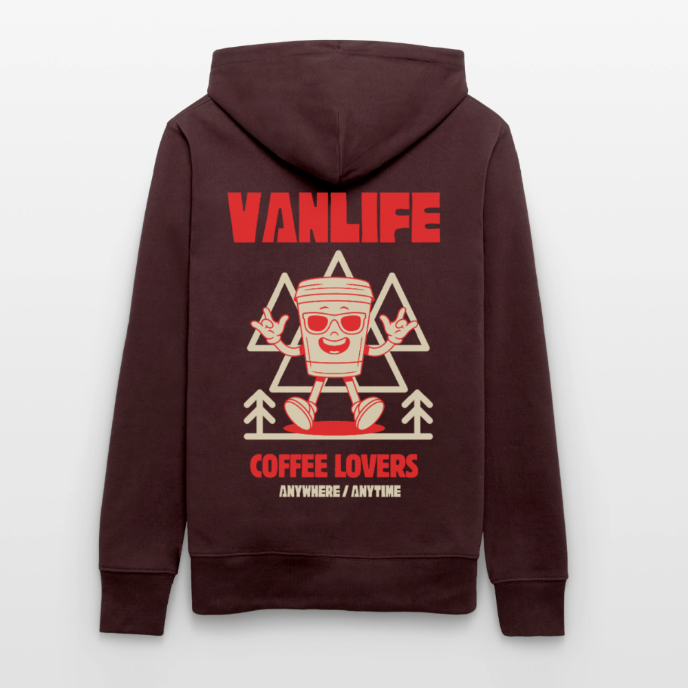 Vanlife Unisex Bio-Hoodie Coffee - Maroon