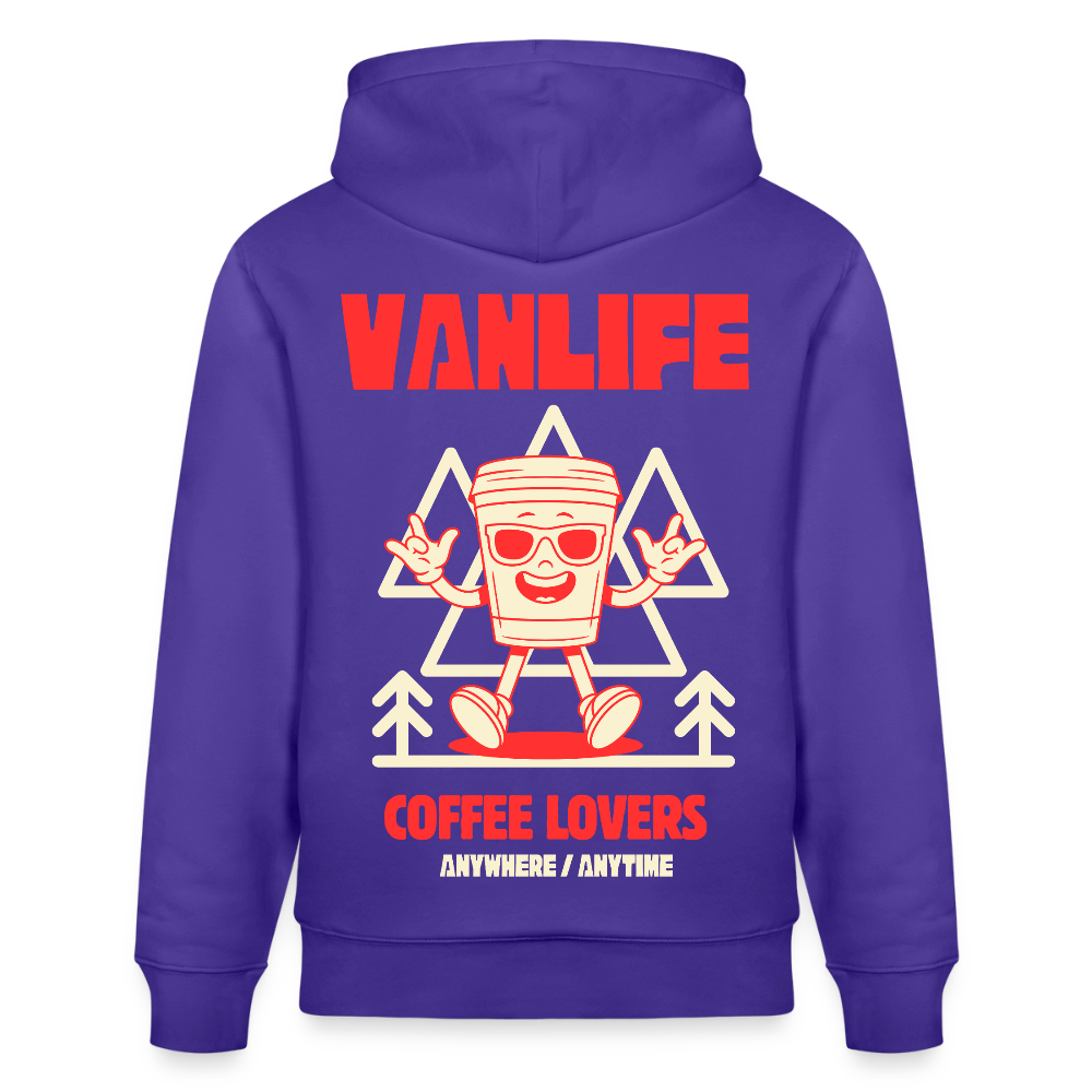 Vanlife Unisex Bio-Hoodie Coffee - Purple Love 
