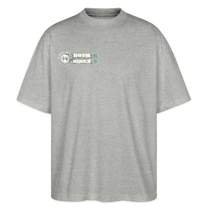 FINE.MAFI Oversized Unisex Bio T-Shirt Chicken - Grau meliert