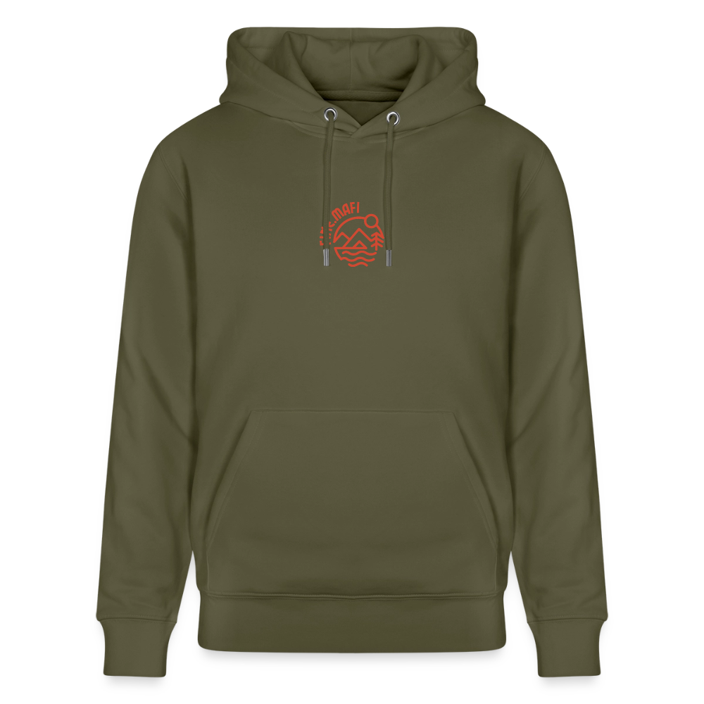 Vanlife Unisex Bio-Hoodie Firepit - Khaki Grün