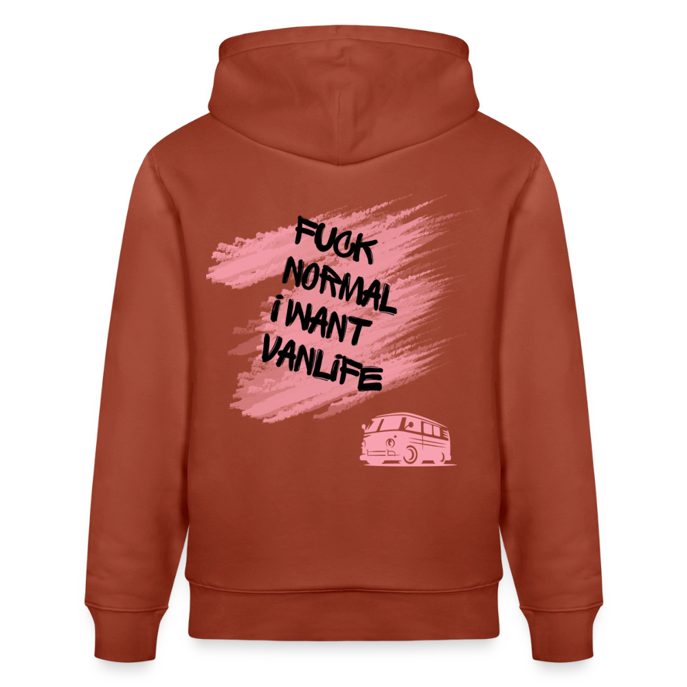 Vanlife Unisex Bio-Hoodie F.CK Normal - Terrakotta