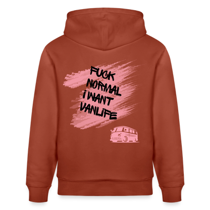 Vanlife Unisex Bio-Hoodie F.CK Normal - Terrakotta