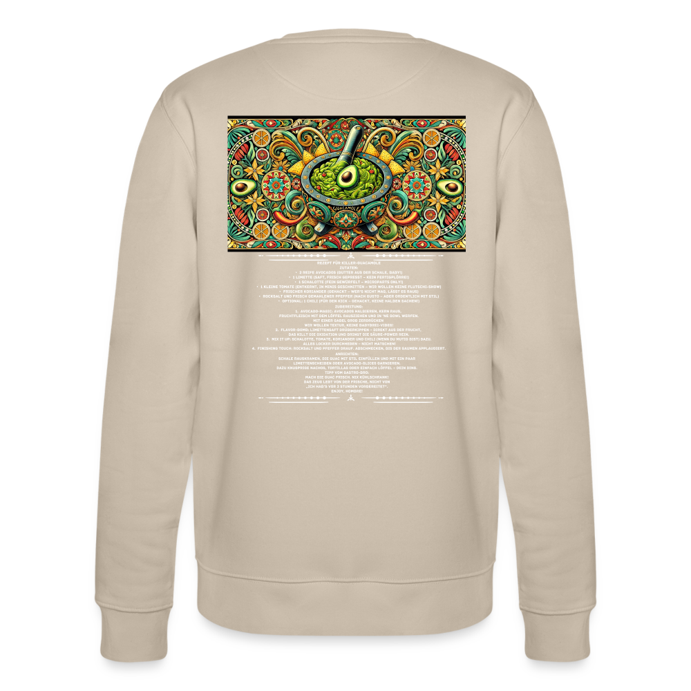 FOOD LOVE Unisex Bio-Sweatshirt Guaca - Beige