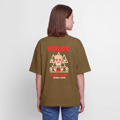 Vanlife Unisex Premium Oversized Bio T-Shirt Coffee - Nussbraun