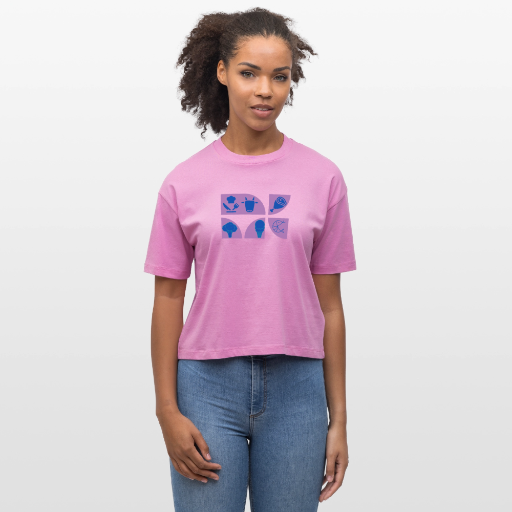 Food Couture Frauen Boxy Bio-T-Shirt - Pink