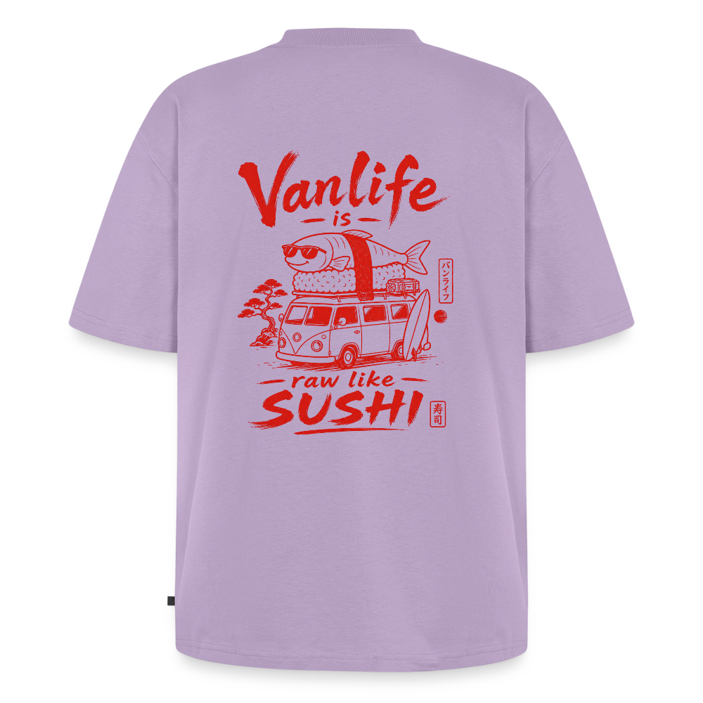 Vanlife Unisex Premium Oversized Bio T-Shirt Sushi - Lavendel