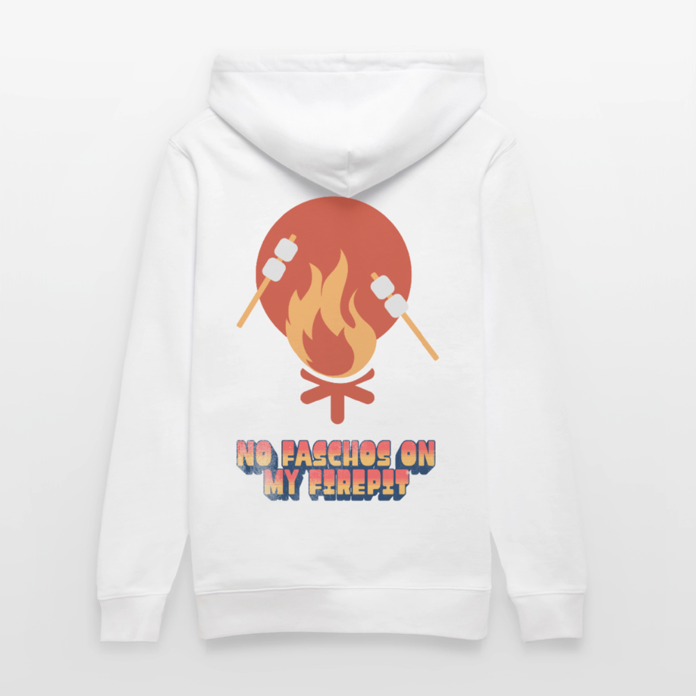 Vanlife Unisex Bio-Hoodie Firepit - Weiß