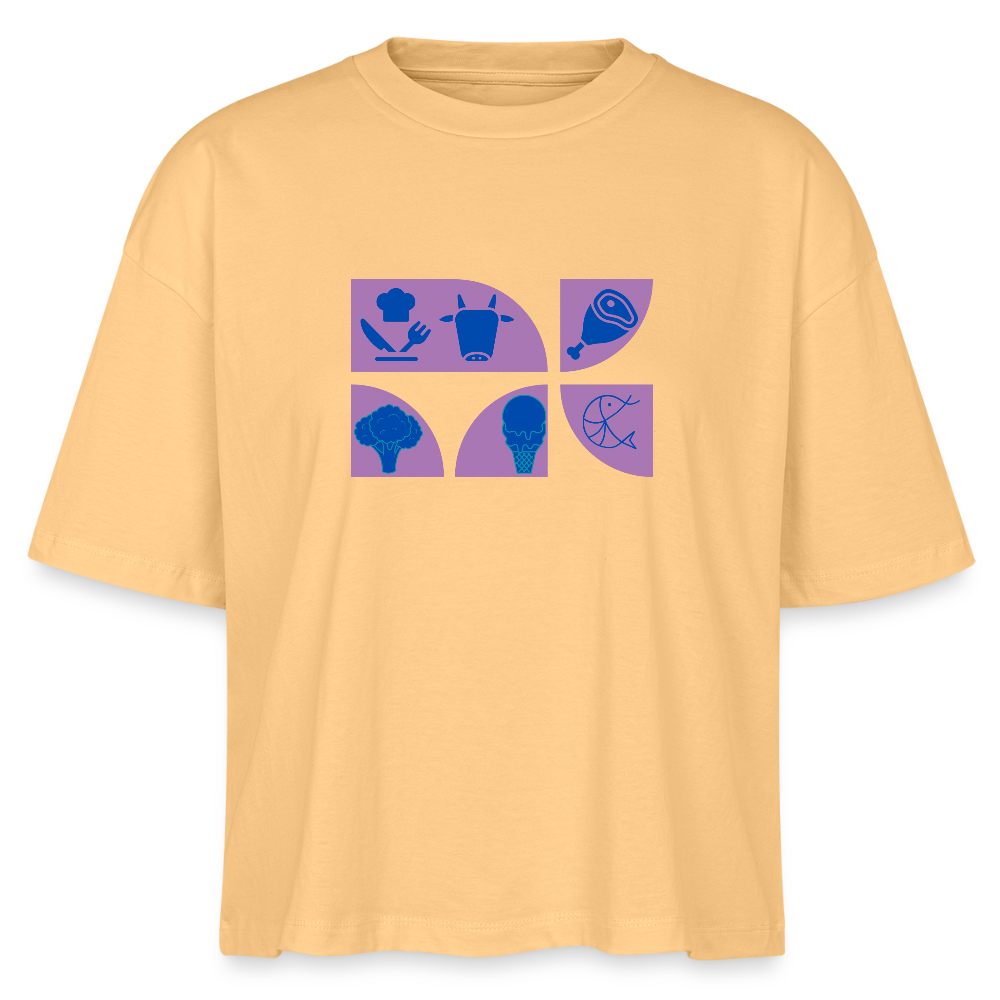 Food Couture Frauen Boxy Bio-T-Shirt - Mispel