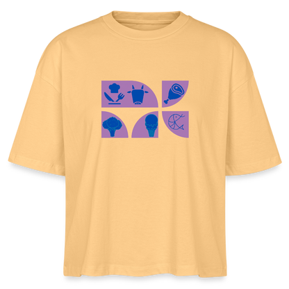 Food Couture Frauen Boxy Bio-T-Shirt - Mispel