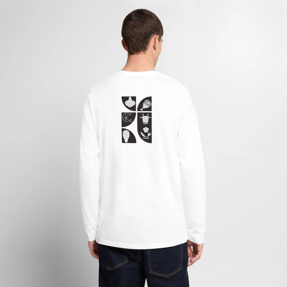 Food Couture Premium Bio Langarmshirt - Weiß