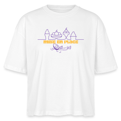 FINE MAFI Frauen Boxy Bio-T-Shirt Mise En Place Ice - Weiß