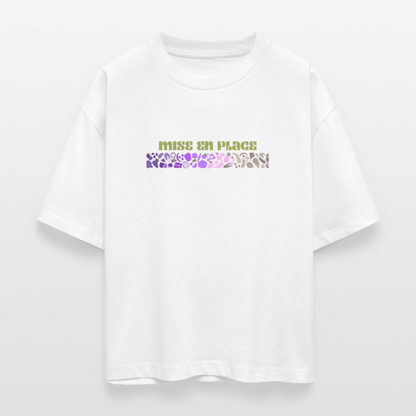 FINE MAFI Frauen Boxy Bio-T-Shirt Mise En Place - Weiß