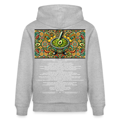 FOOD LOVE Unisex Bio-Hoodie Guaca - Grau meliert