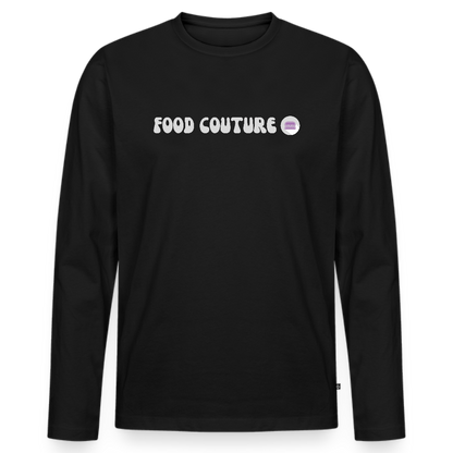 Food Couture Premium Bio Langarmshirt - Schwarz