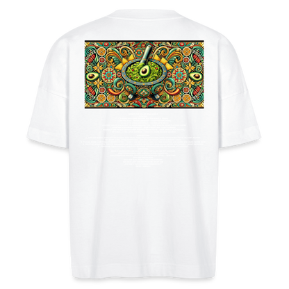 FOOD LOVE Unisex Oversize Bio-T-Shirt Guaca - Weiß