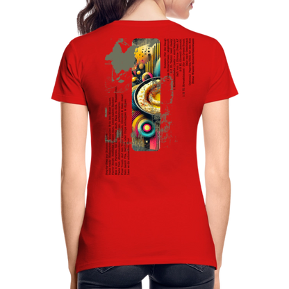 Frauen Premium Bio T-Shirt Hummus - Rot