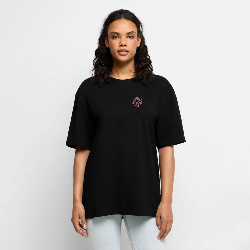 Vanlife Unisex Premium Oversized Bio T-Shirt F.UCK Normal Black - Schwarz