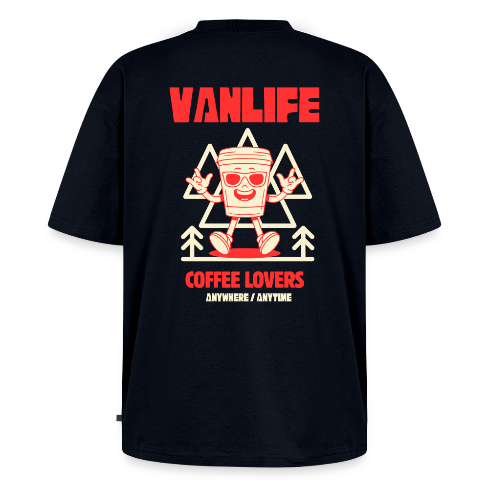 Vanlife Unisex Premium Oversized Bio T-Shirt Coffee - Navy