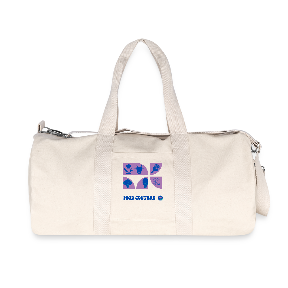 Food Couture recycelte Canvas Duffle Bag - Naturweiß