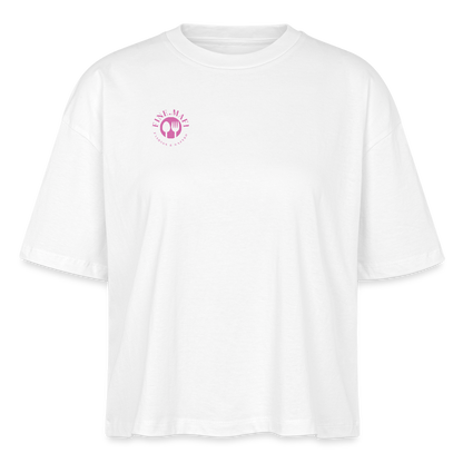 FOOD LOVE Frauen Boxy Bio-T-Shirt DIGGA - Weiß