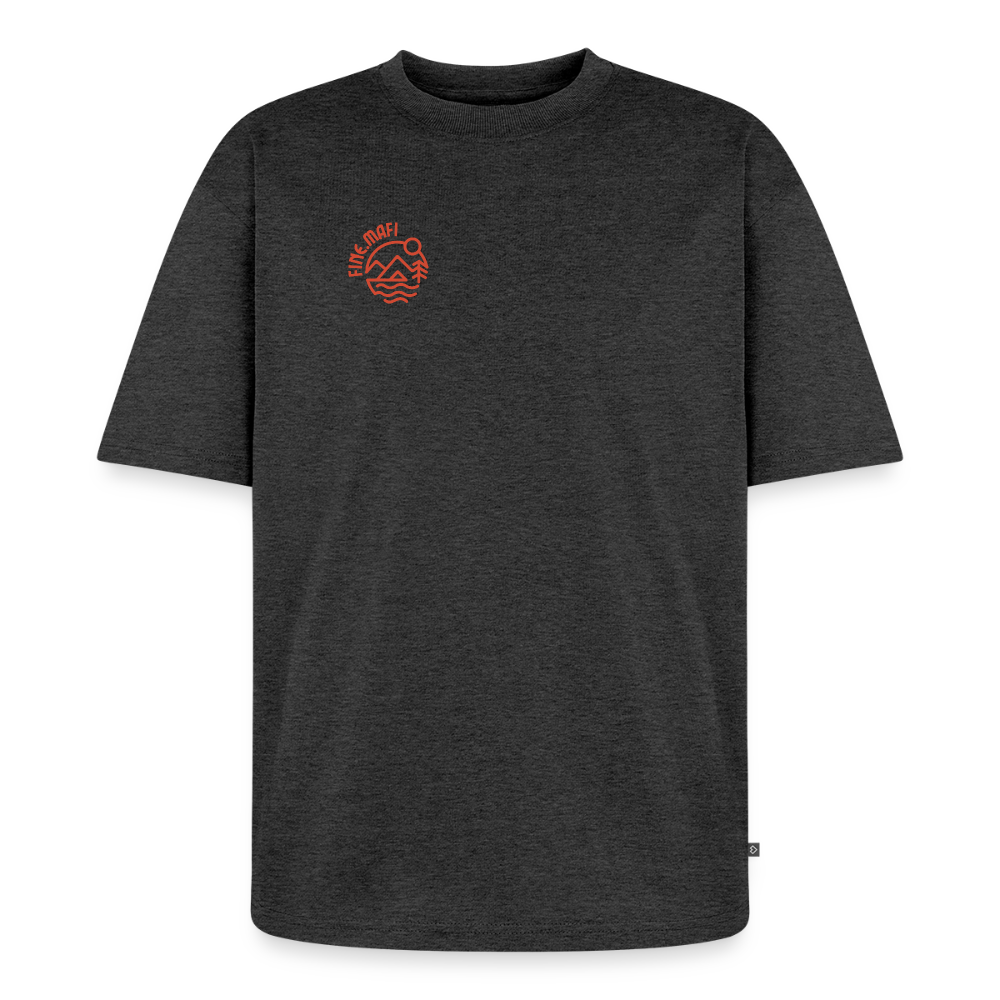 Vanlife Unisex Premium Oversized Bio T-Shirt Firepit - Anthrazit meliert