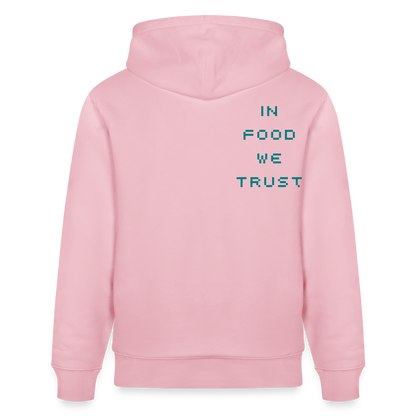 FINE.MAFI in Food we Trust Unisex Organic Hoodie - Hellrosa