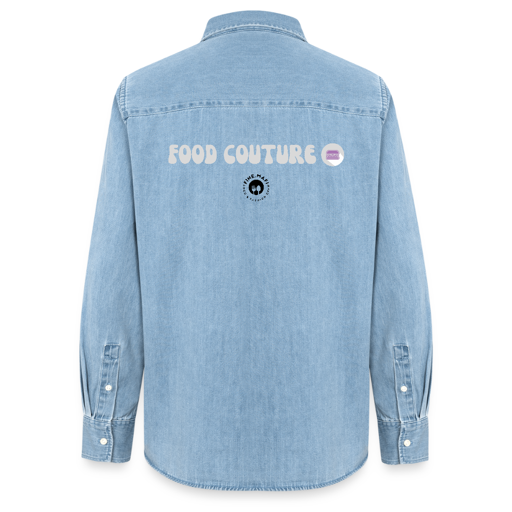 Food Couture Frauen Jeanshemd - verwaschenes Hellblau