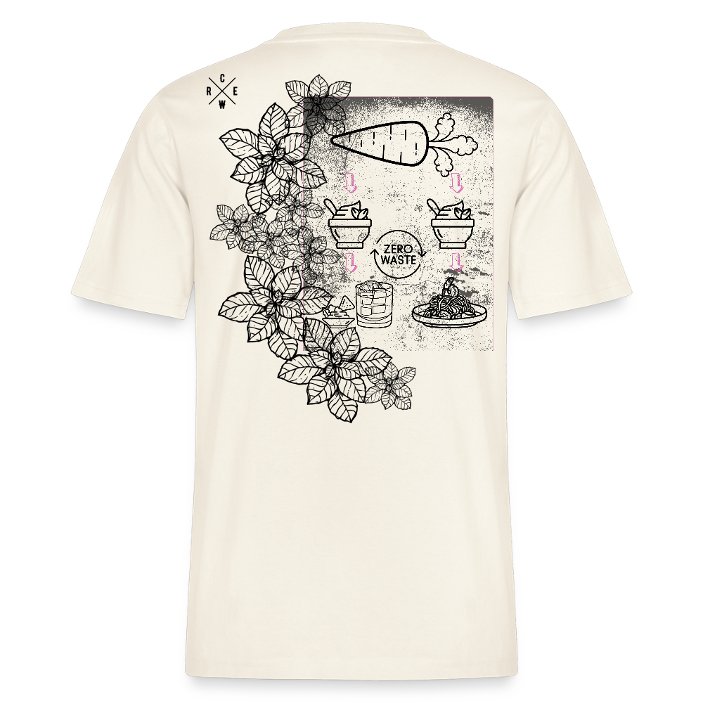 FINE.MAFI Relaxed Fit Unisex Bio-T-Shirt Zero Waste - Naturweiß 