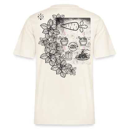 FINE.MAFI Relaxed Fit Unisex Bio-T-Shirt Zero Waste - Naturweiß 