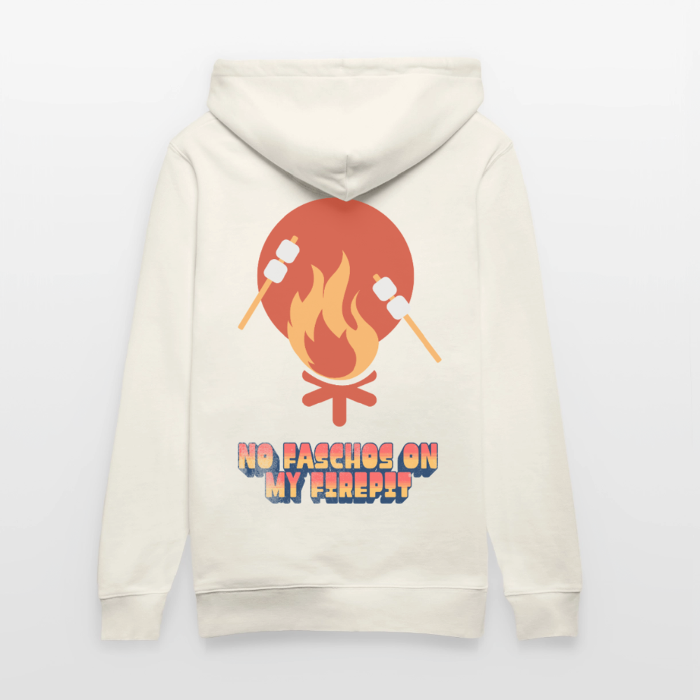 Vanlife Unisex Bio-Hoodie Firepit - Naturweiß 
