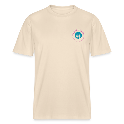 FINE.MAFI Relaxed T-Shirt CREW - Naturweiß