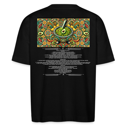 FOOD LOVE Unisex Oversize Bio-T-Shirt Guaca - Schwarz