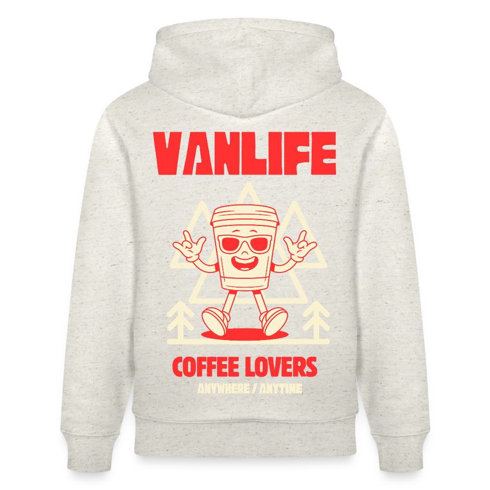 Vanlife Unisex Bio-Hoodie Coffee - Beige meliert