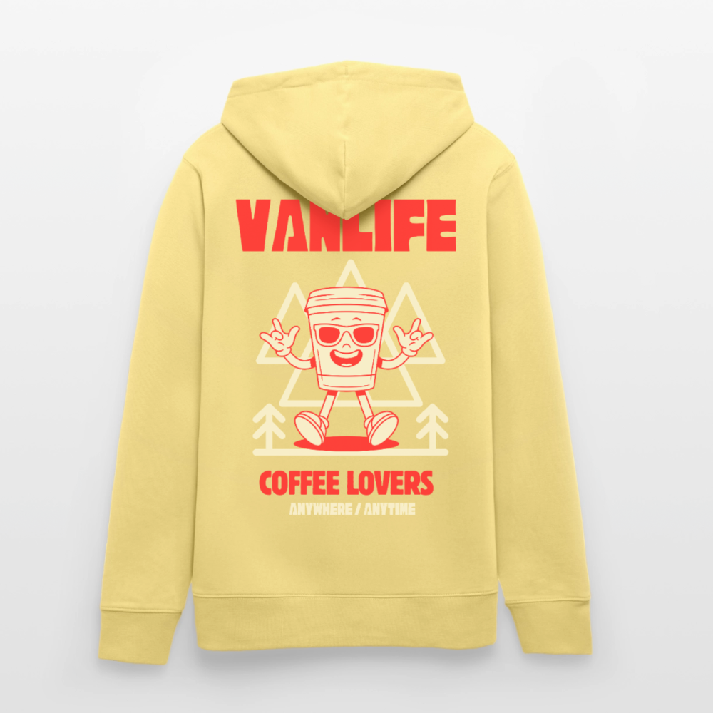 Vanlife Unisex Bio-Hoodie Coffee - Gelb Viva 