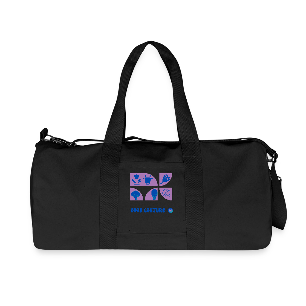 Food Couture recycelte Canvas Duffle Bag - Schwarz