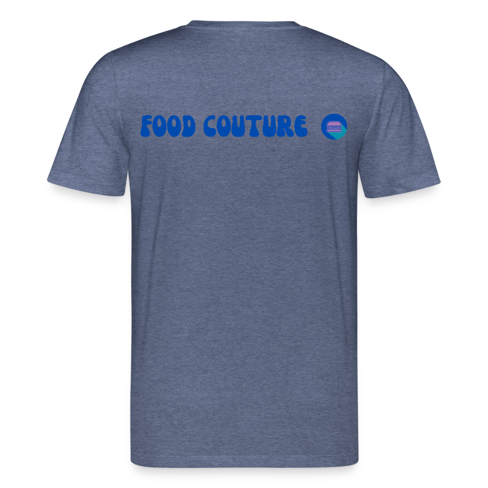 Food Couture Unisex Bio-T-Shirt - Dunkelblau meliert