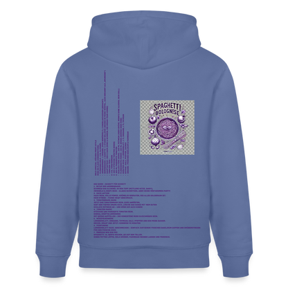 FOOD LOVE Unisex Bio Hoodie Bolo Stile - Blau
