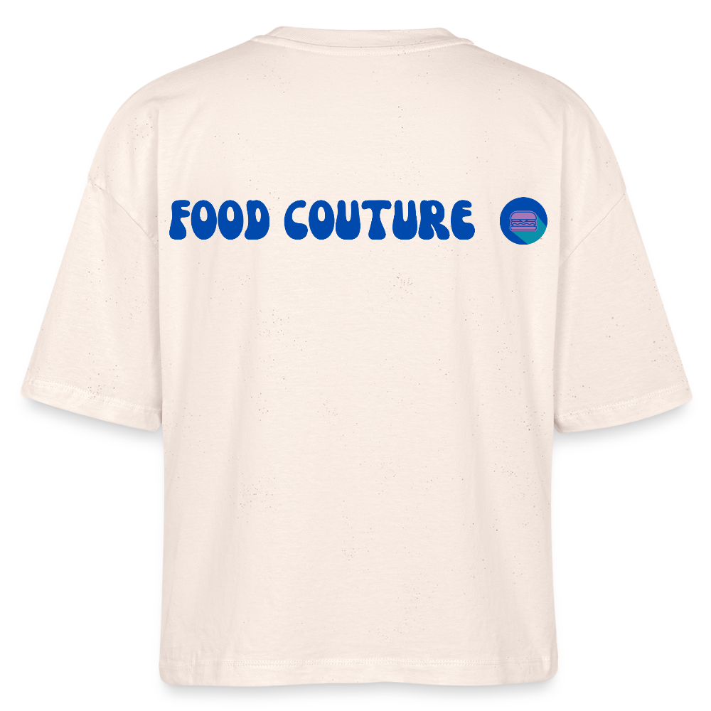 Food Couture Frauen Boxy Bio-T-Shirt - Weißgrau