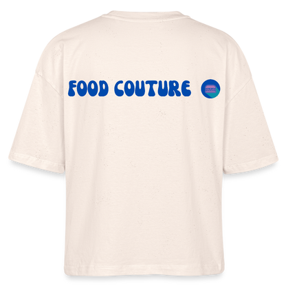 Food Couture Frauen Boxy Bio-T-Shirt - Weißgrau