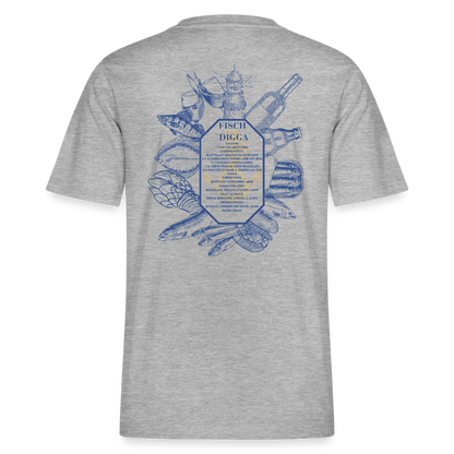 FOOD LOVE Relaxed Fit Unisex Bio-T-Shirt DIGGA - Grau meliert
